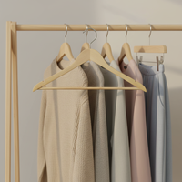 Perchas de Madera para Ropa con Logotipo Personalizado, Perchas de Madera Resistentes con Gancho para Trajes, para Armario o Tienda