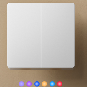 Anh tiêu chuẩn <span class=keywords><strong>2</strong></span> gang điều khiển từ xa Alexa Nhà Thông Minh Tường Thiết bị chuyển mạch cho tuya Wifi push button chuyển đổi ánh sáng ZigBee Mạng đầy màu sắc - Product Image 1