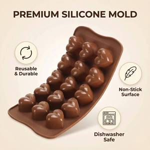 Handmade <b>Silicone</b> Mold Love Heart Shape Home DIY <b>Baking</b> Chocolate Cakes Ice Cream Dessert Decor - Product Image 2