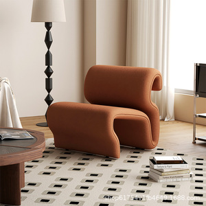 Sillón Individual de Diseño Creativo, Reclinable, de Forma Irregular, Minimalista, para Sala de Estar, Informal - Product Image 2