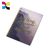 Taille personnalisée fabricant de mode design kraft papier couverture mignon utile prix bas A4 A5 A6 B5 cahier à spirale