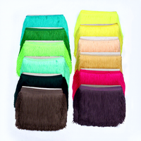 Frange en nylon double fil soyeux épaisse de 4'' (10 cm) et 8'' (20 cm) pour robe - Vente en gros