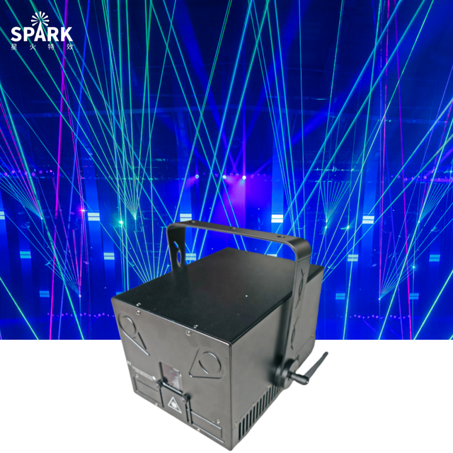 SP 15W-40W Full Color Laser Projector with DMX512 Control & 60 Scanning Angle for Stage DJ Disco Laser Shows Weddings Parties