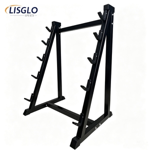 Support de rangement commercial robuste en acier pour 5 barres de musculation, support fixe pour barres droites et <span class=keywords><strong>EZ</strong></span> <span class=keywords><strong>Curl</strong></span>, équipement de gym personnalisable avec logo - Product Image 1