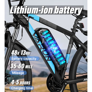 27.5 Inch 250W Central Motor Electric Mountain Bike 21 Speed Magnesium Alloy <b>Frame</b> 48V Lithium Battery 13AH Long Range 50-60Nm - Product Image 3