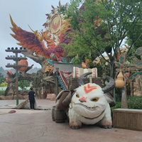Patung Maskot Fantasi Fiberglass Kustom untuk Proyek Dekorasi Taman Hiburan, Produsen Patung Kartun FRP Modern