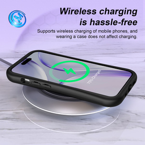 Nouvelle taille tout compris adaptée à l'étui de téléphone portable <span class=keywords><strong>iPhone</strong></span> 15 Pro <span class=keywords><strong>coque</strong></span> souple anti-chute épaissie en <span class=keywords><strong>silicone</strong></span> givré IP simple - Product Image 2