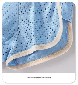 Shorts <span class=keywords><strong>de</strong></span> Boxeur pour Hommes en Soie Glacée Respirante et Confortable à Séchage Rapide, Taille Mi-Haute, Logo, <span class=keywords><strong>Sous</strong></span>-Vêtements Décontractés, Vente Directe d'Usine - Product Image 5