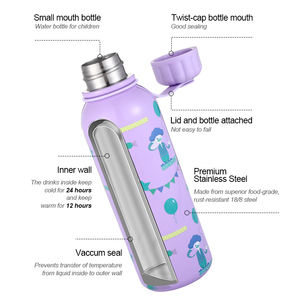 Bouteilles d'eau isolées sous vide à Double paroi en acier inoxydable 320 avec sac à Lunch pour enfants, 520ML, 304 ML - Product Image 2