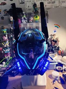 Masque brillant cyber-punk Cosplay, masque Shinobi, hippopotame, déguisement Halloween, fête, cool play, cadeau - Product Image 5