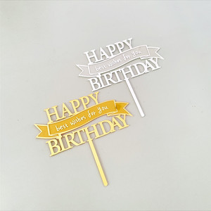 <span class=keywords><strong>Buon</strong></span> compleanno i migliori auguri per te Cake Topper acrilico - Product Image 1