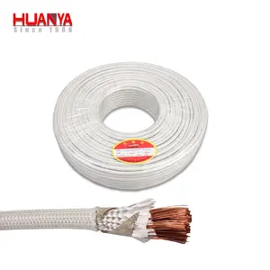 1.5mm/2.5mm/6mm/8mm/10mm/16mm/25mm 500C mica nhiệt độ cao sợi thủy tinh Cáp amiăng dây