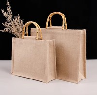 Sac fourre-tout long en jute naturel avec logo personnalisé BAIGE - Sac à vin réutilisable écologique 15 pouces en lin bio, emballage PP, vente en gros OEM/ODM
