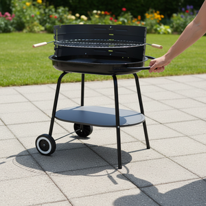 Luxurious Simple Adjustable Height Steel Iron <b>BBQ</b> Grill Outdoor Charcoal Portable Design Camping Patio Backyard Cooking Picnic - Product Image 2