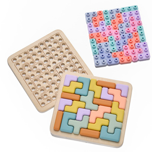 Montessori Puzzle Hot Sales New Arrivals Toys Silicone Montessori Educational Sensorial Stacking Toys For Kids <strong>Learning</strong> - Product Image 5
