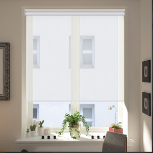 Stores enrouleurs filtrant la lumière sans cordon semi-transparents occultants solaires avec 5% d'ouverture, stores de fenêtre à arrêt libre pour la maison - Product Image 2