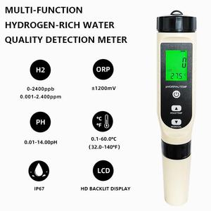 Wasserstoff-Wasser tester pH-Redox-Messgerät <span class=keywords><strong>Digital</strong></span> 4 in 1 pH H2 <span class=keywords><strong>ORP</strong></span>-Messgerät pH PPM <span class=keywords><strong>ORP</strong></span>-Temperatur monitor für Hydro ponik, Pool, Aquarien - Product Image 2