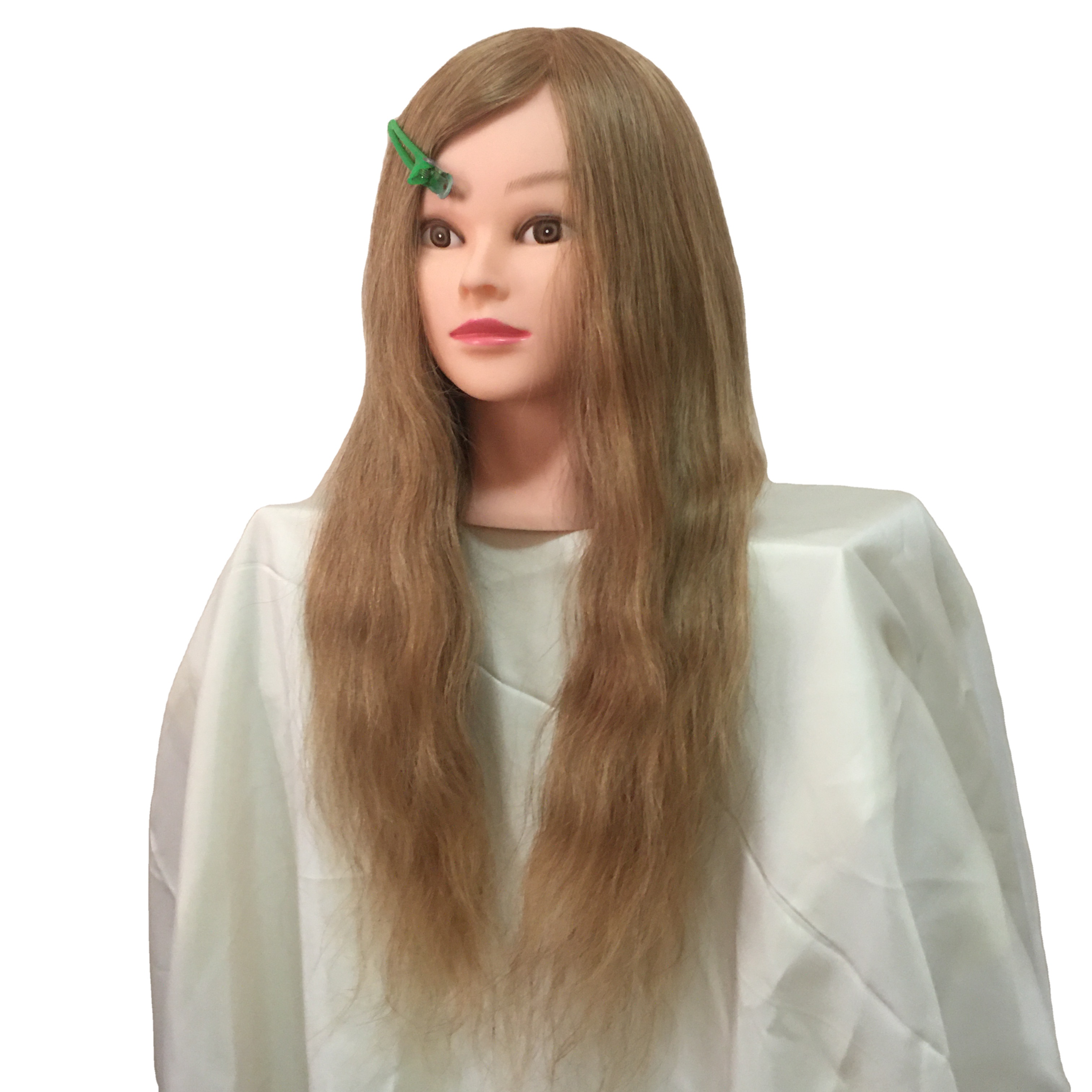 新しいトレーニングヘッドブロンドの髪プロの理髪ヘッドマネキン化粧顔なしゴールドヘアマニカンヘッド