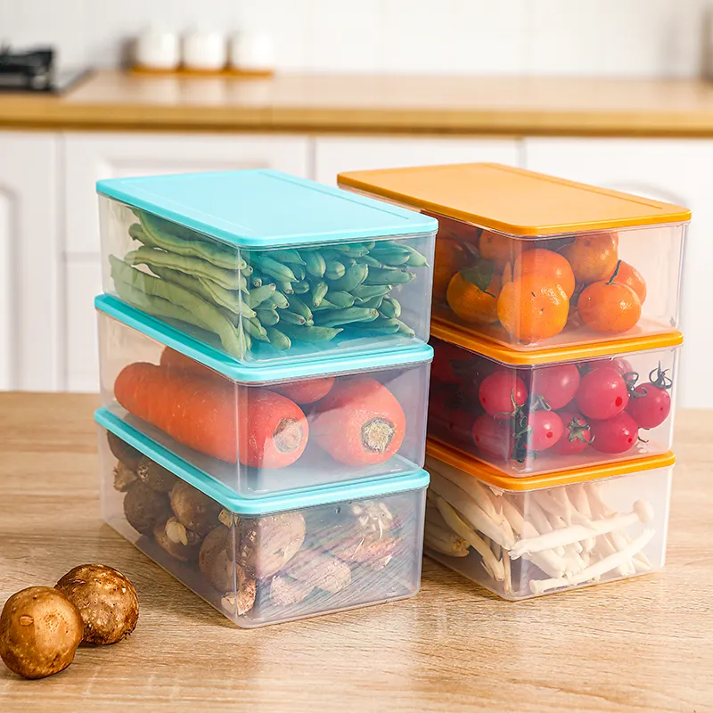 Hot Sale Transparent PP Kunststoff Gemüse Lebensmittel Vorrats behälter Box Kühlschrank Vorrats behälter