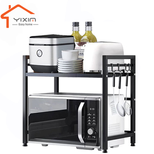 Kitchen Organizer Retractable Oven Storage Rack Shelf Metal Multiplefunction Kitchen Storage Rack Microwave Stand