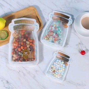 Portable plastic bottle shape self <b>sealing</b> <b>bag</b> Stand Up Pouch For Packaging salt/candy /Jelly/ snack plastic packaging <b>bag</b> - Product Image 6