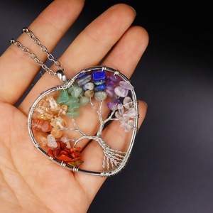 7 Chakra Quartz <span class=keywords><strong>Arbre</strong></span> <span class=keywords><strong>de</strong></span> <span class=keywords><strong>Vie</strong></span> Pendentif Guérison Cristal Collier pour Femmes Reiki Bijoux - Product Image 4