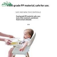 Chaise haute en plastique pour enfant Wayon, avec pieds en plastique et plateau large, pour la cuisine