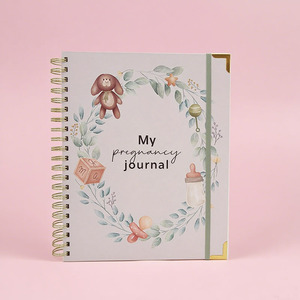 Journal de grossesse Journal à couverture rigide avec impression personnalisée Livre de mémoire pour les cadeaux des premières mamans - Product Image 1