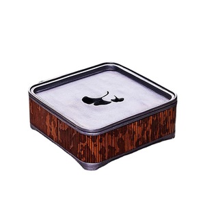 Xiangfei Bamboo Teapot Holder Square Ginkgo Color Kung Fu <b>Tea</b> <b>Set</b> Dry Brewing Tray Household <b>Tea</b> Table Accessory - Product Image 5