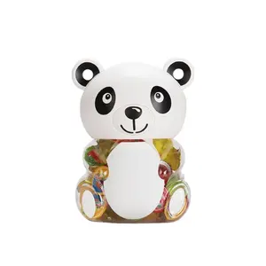 MINICRUSH Cute small panda jar packed coconut plastic jelly drinks cup