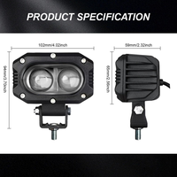 Faro Delantero LED para Motocicleta CQHZJ, Lámpara Delantera para Yozma IN10, Mini Motocicleta Eléctrica, Piezas para Motocicleta