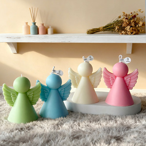 <b>Angel</b> Figurine Scented <b>Candle</b> With <b>Wings</b> Handmade Aromatherapy <b>Candle</b> For Wedding Favor - Product Image 1