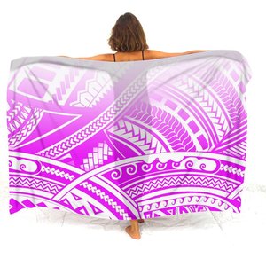 Nuovissimo Sciarpa da Spiaggia Lavalava Personalizzabile con Logo, Sciarpa Hawaiana per Costume da Bagno, Sarong con Design Polinesiano Samoano - Product Image 1