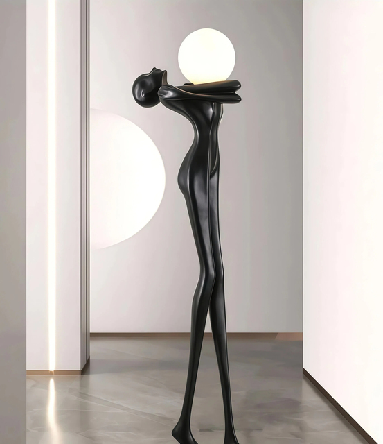 JYLIGHTING Creative Home Design Humanoid Art Sculpture Floor Light Hotel Lobby Living Room Large Decoration Standing Floor Lamps