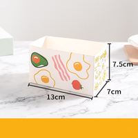 Boîte à sandwich en carton blanc avec logo personnalisé, emballage pour toast, design facile à ouvrir, qualité alimentaire, boîte à emporter pour petit-déjeuner, OEM ODM