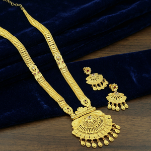 Juego de Joyería Largo de Latón Relleno de Oro de 14K, 18K, 24K, con Micrones de Oro, para Venta al por Mayor, Collares Tradicionales y de Boda - Product Image 1