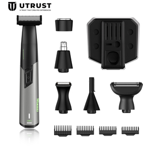 Kit Profesional 5 en 1 para Recortar la <span class=keywords><strong>Barba</strong></span>, Recortadora Híbrida, Afeitadora Eléctrica, Set de Cuidado Personal de 14 Piezas, Recargable Tipo-C - Product Image 1