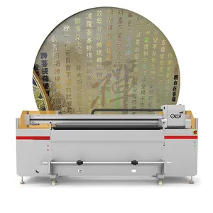 Produsen Guangzhou Printer Inkjet otomatis format besar 1900MM Printer UV besar langsung ke mesin cetak karpet Digital