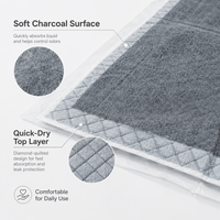 Tapis pour chiots en charbon de bambou, haute absorption, anti-fuites, pour l'apprentissage à la propreté à la maison, OEM ODM Marque Privée