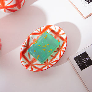 エコフレンドリークラシックデザインバスルームセットセラミック6個セットデカールオレンジバスルームアクセサリーセット - Product Image 6