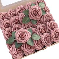 Têtes de roses artificielles en mousse, roses colorées, DIY, bouquets de mariage, centres de table, décorations de fête, décorations de la maison