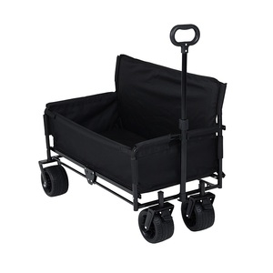 Chariot pliable convertible 3-en-1 avec siège-banc et rangement, chariot utilitaire robuste pour le camping, la <span class=keywords><strong>plage</strong></span>, les sports, le jardin - Product Image 1