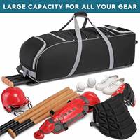 Sac de voyage à roulettes personnalisé pour baseball/softball, sac de sport à roulettes pour équipement de receveur, sac de sport à roulettes pour entraînement sportif