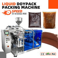 Machine d'emballage automatique pour sachets souples préformés – Sauce caramel, pâte à tartiner au chocolat liquide