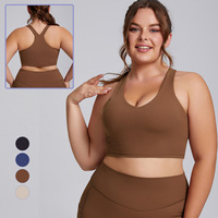 Soutien-gorge de sport grande taille à maintien élevé et antichoc, dos nageur, respirant, pour yoga, gym et entraînement