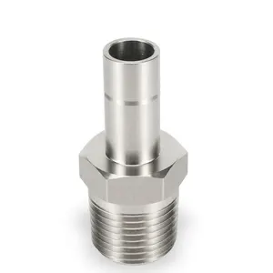 Swagelok型管件1/4 "OD x 1/8" NPT 316 SS压缩管件直接头立管带BSPT公适配器