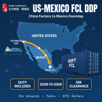 Transporte Marítimo DDP de EE. UU. a México, Carga Completa de Contenedor, Envío Puerta a Puerta con Despacho de Aduanas e Impuestos Pagados Anticipadamente para Vendedores de Amazon