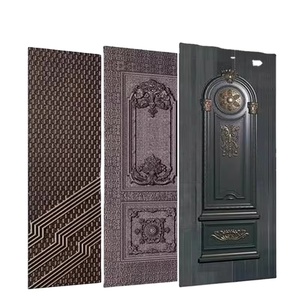 ABYAT Peau de porte en métal en acier gaufré Tôle de <span class=keywords><strong>fer</strong></span> laminée à froid pour porte de sécurité Peaux de porte stratifiées extérieures à 6 panneaux - Product Image 2