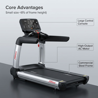 Tapis roulant électrique à absorption des chocs avec moteur AC, équipement de fitness, couleur personnalisée, OEM disponible