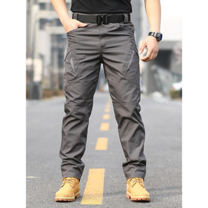 Men Sweatpants Tactical <b>Pants</b> Lightweight Elastic Waist Multi Zipper Pockets <b>Stretch</b> Water Resistant Outdoor <b>Cargo</b> Wholesale OEM - Product Image 5